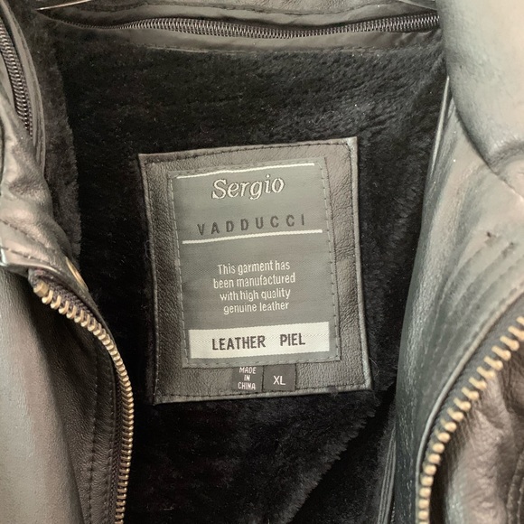 EUC Sergio Vadducci leather piel jacket - Picture 3 of 3